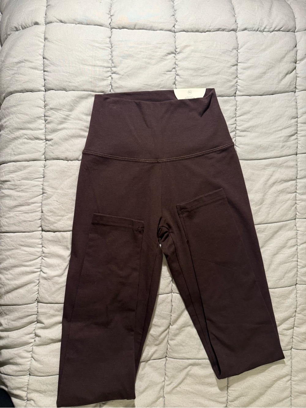 aerie Brown High-Waist Capri Leggings with Side Pockets
